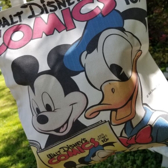 Mickey Mouse Donald Duck Comic Book Tote Bag Canvas tote - Picture 3 of 8